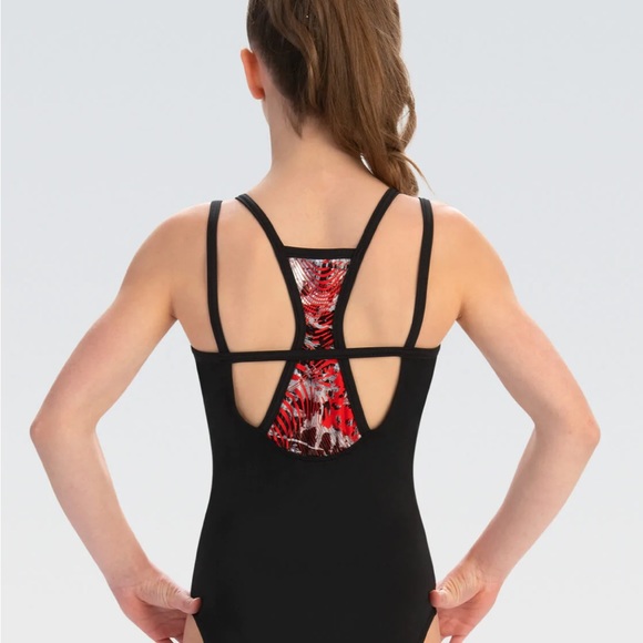 NWT Urban Zebra Workout Leotard Style #E4594 includes matching Scrunchie AM - Picture 2 of 10